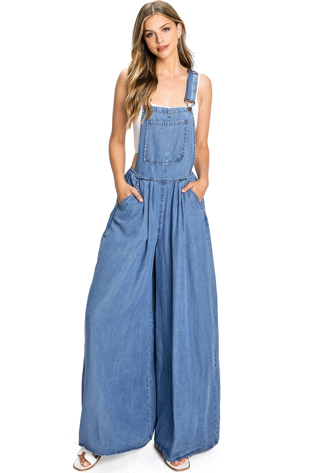 Rad Wide-Leg Overalls Medium Denim / Medium Rad Wide-Leg Overalls Medium Denim / Medium