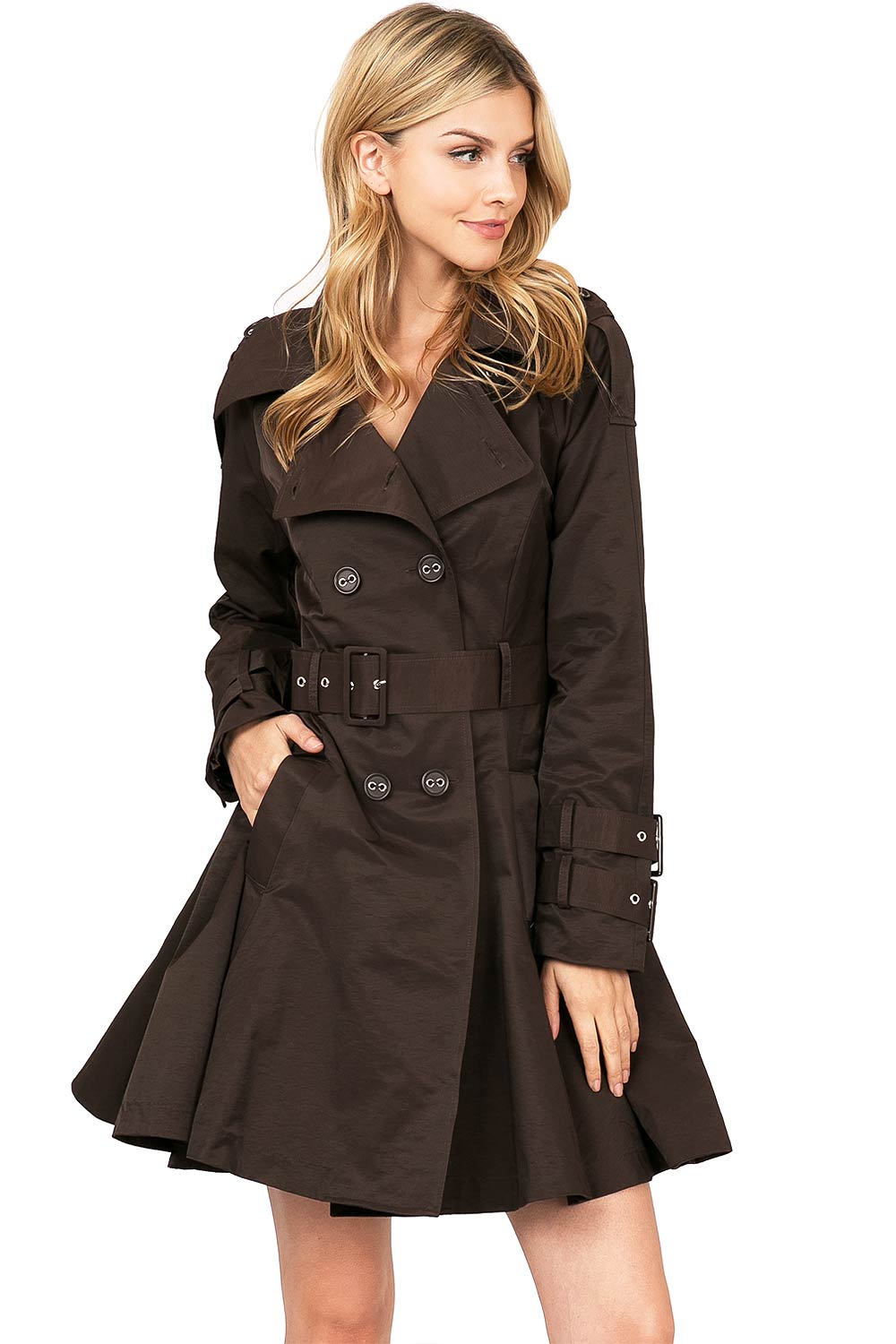 Parisian Trench Coat Dress - Pink Ice