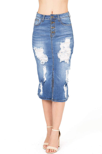 Dixi Denim Midi Skirt