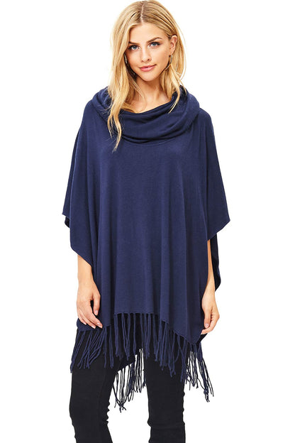 Cloaked Fringe Poncho