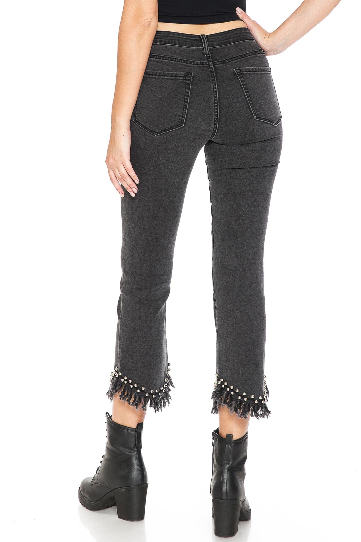 Studded Edge Crop Jeans