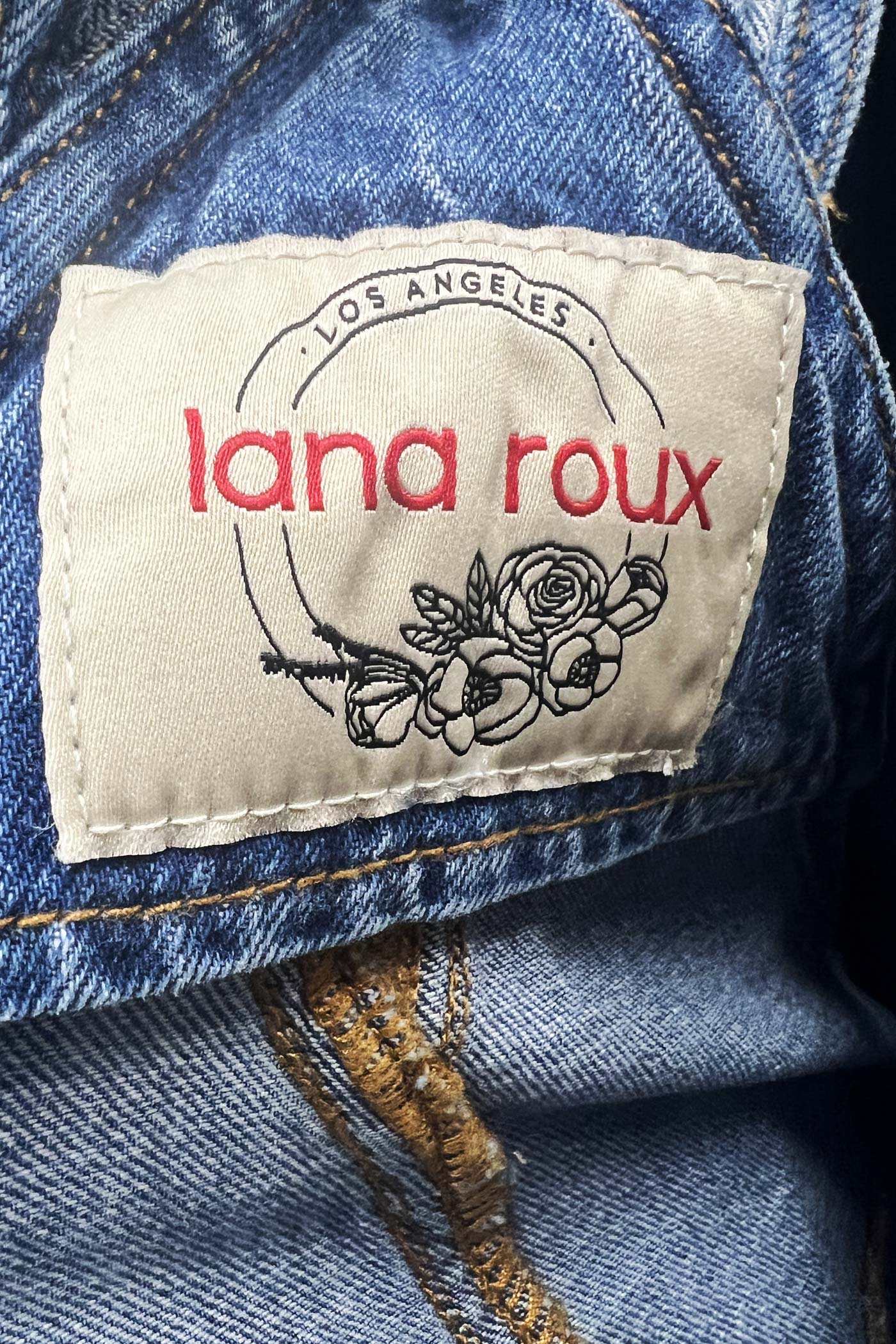 Lana Roux 90s Retro Dungaree Utility Denim Twill Overalls