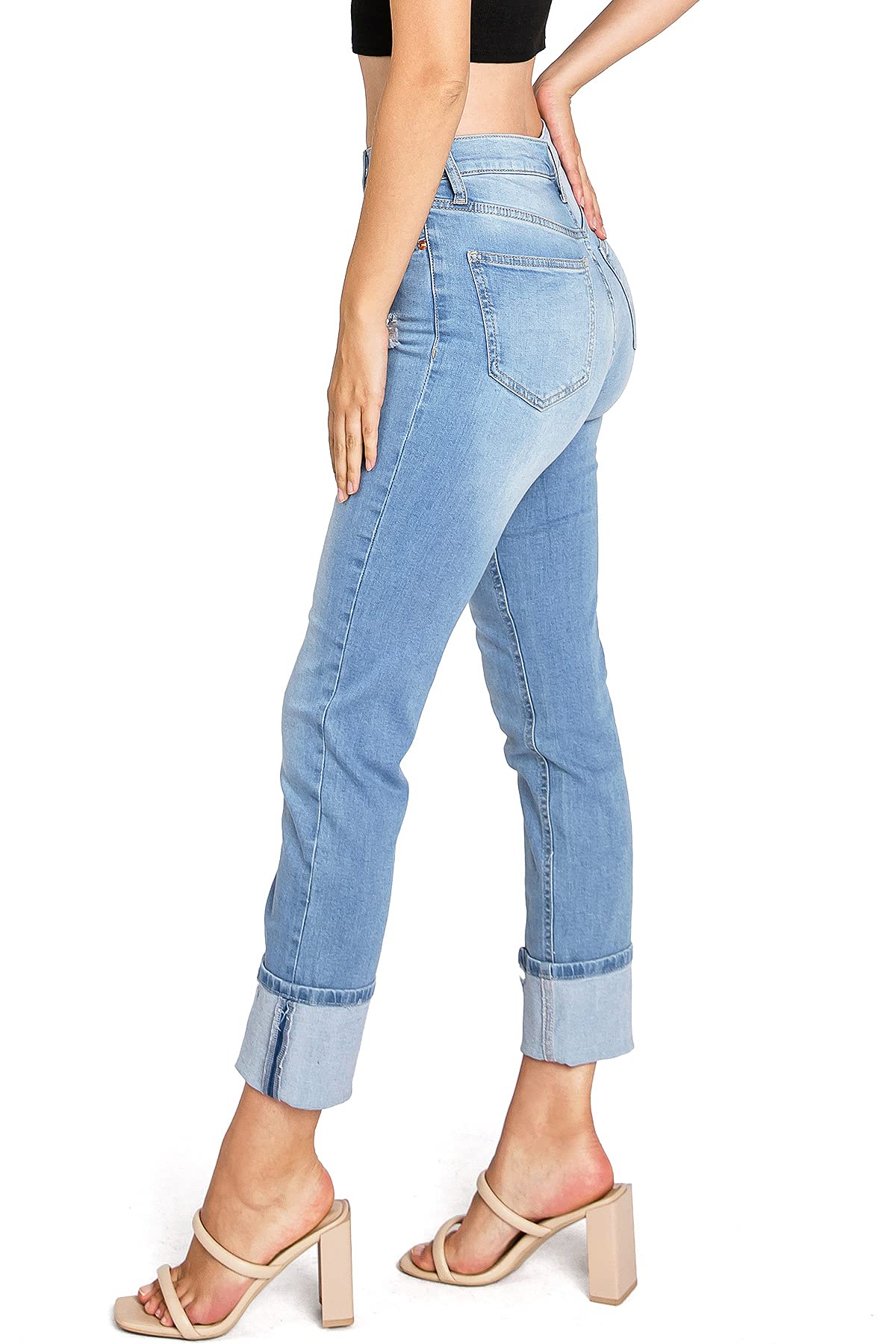 Platform Slim Straight Jeans