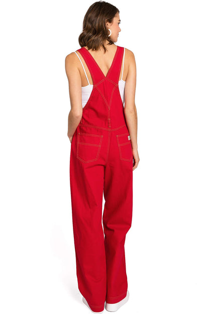 Lana Roux 90s Retro Dungaree Utility Twill Overalls