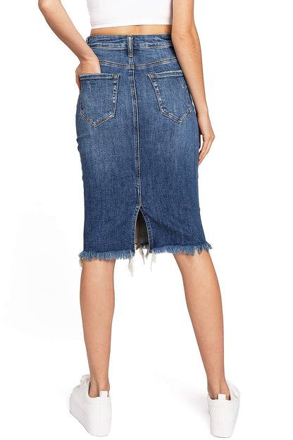 Wander Denim Pencil Skirt