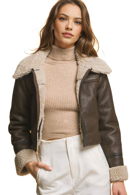 Shearling Moto Jacket