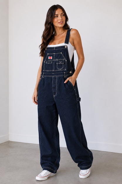 Reverse Canvas PLUS SIZE Overalls - Pink Ice