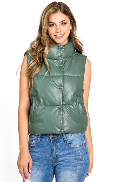 Faux Leather Vest