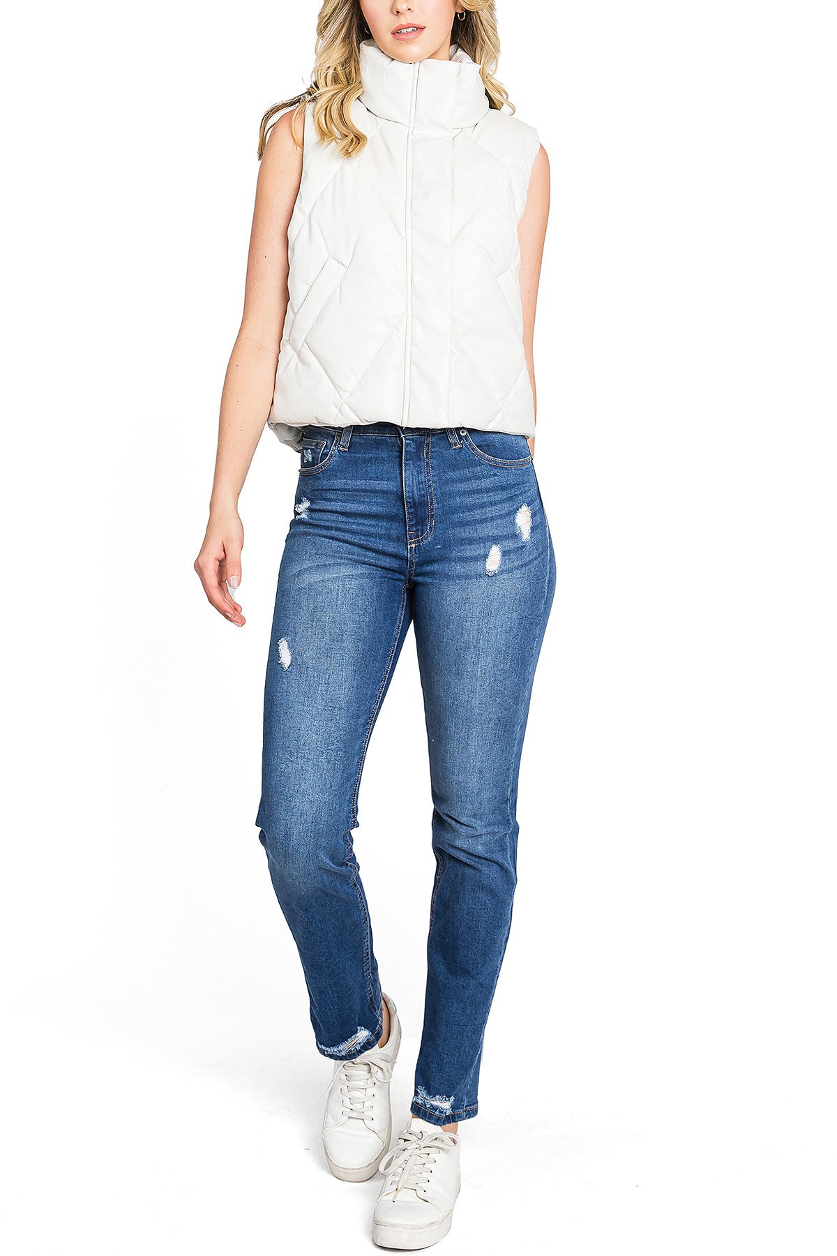 Platform Slim Straight Jeans