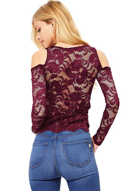 Lila Lace Top