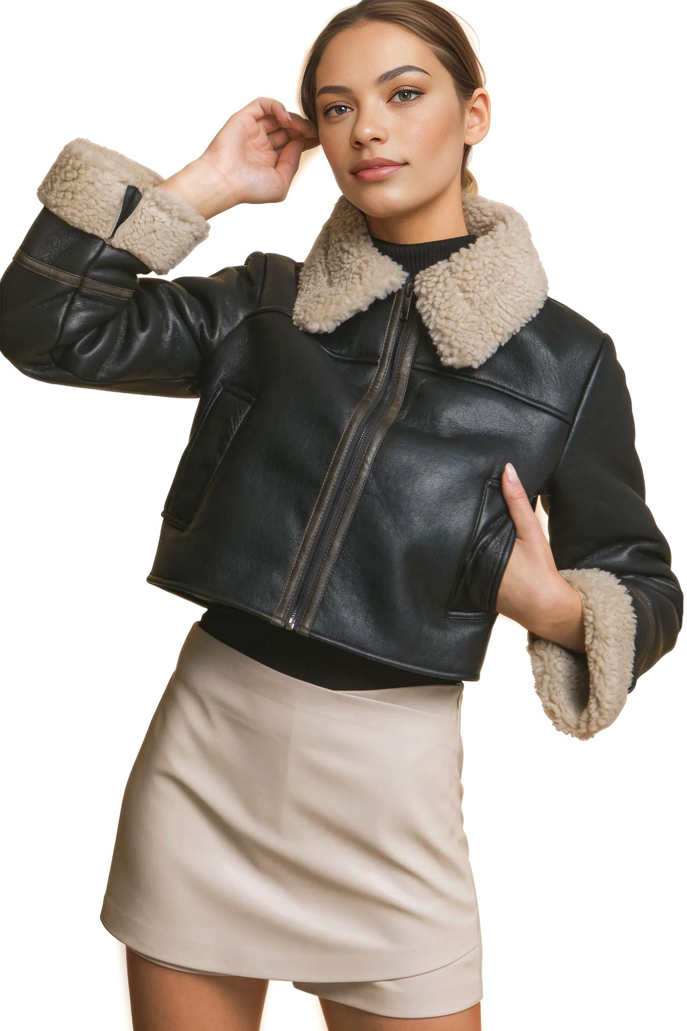 Shearling Moto Jacket