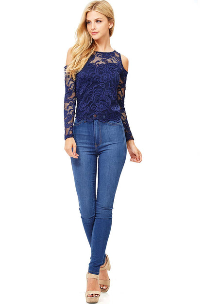 Lila Lace Top