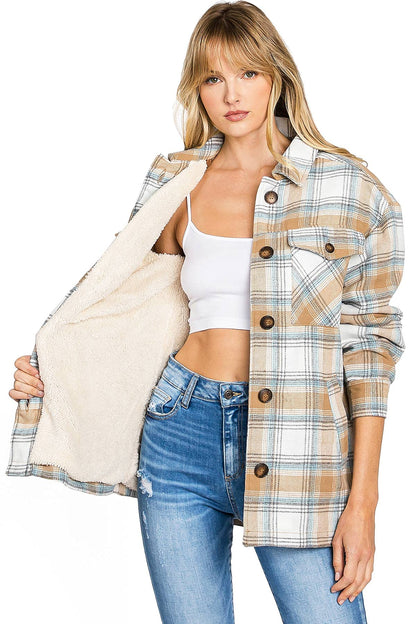 Plaid Sherpa Flannel Shacket