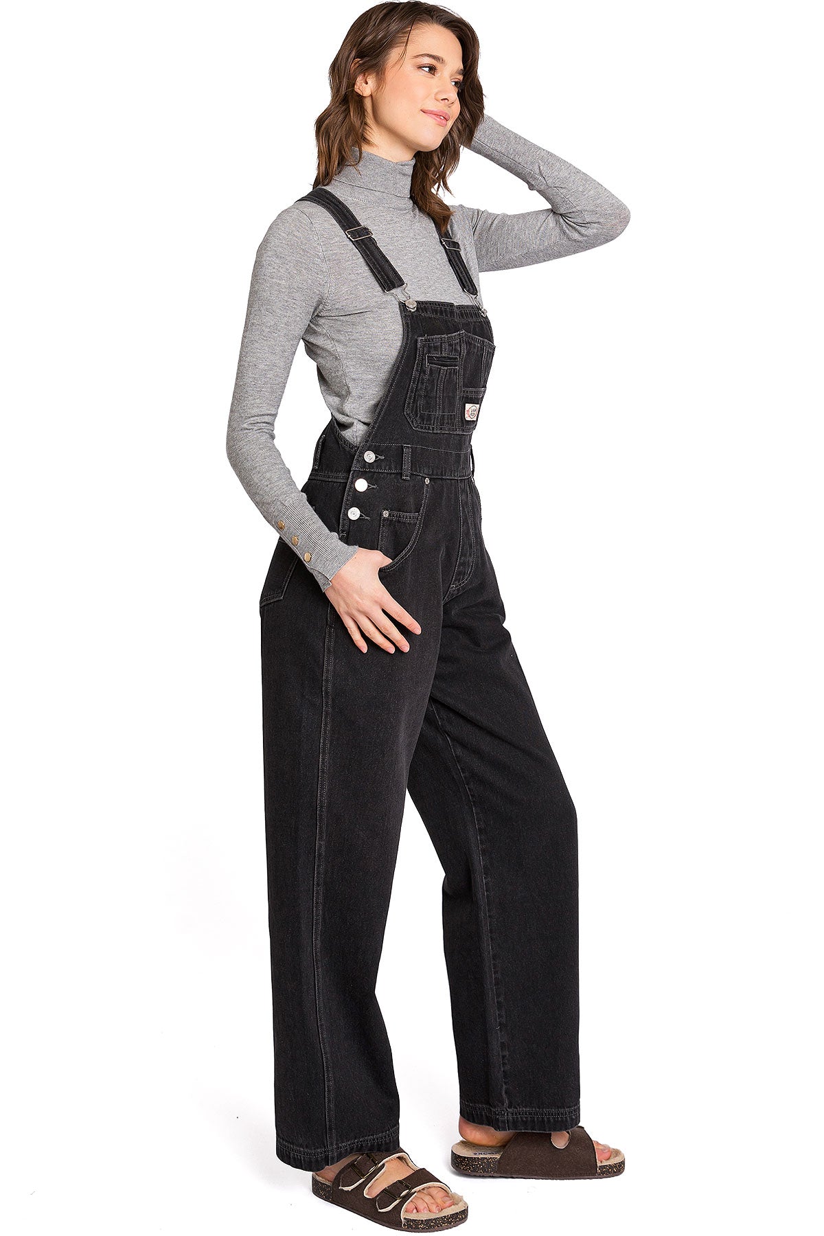 Lana Roux 90s Retro Dungaree Utility Denim Overalls