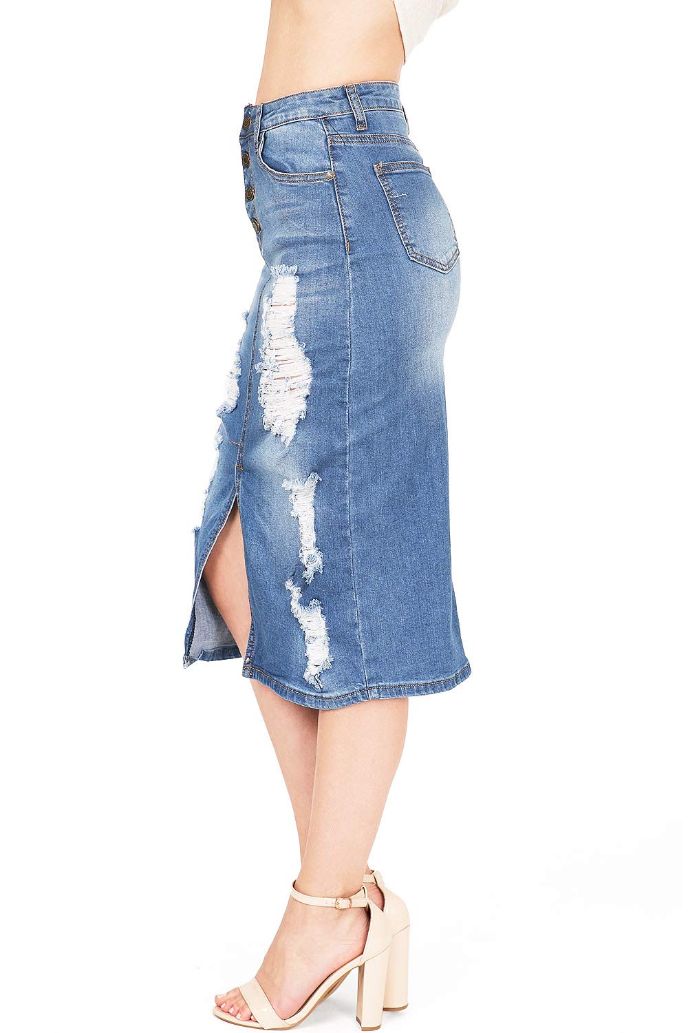 Dixi Denim Midi Skirt