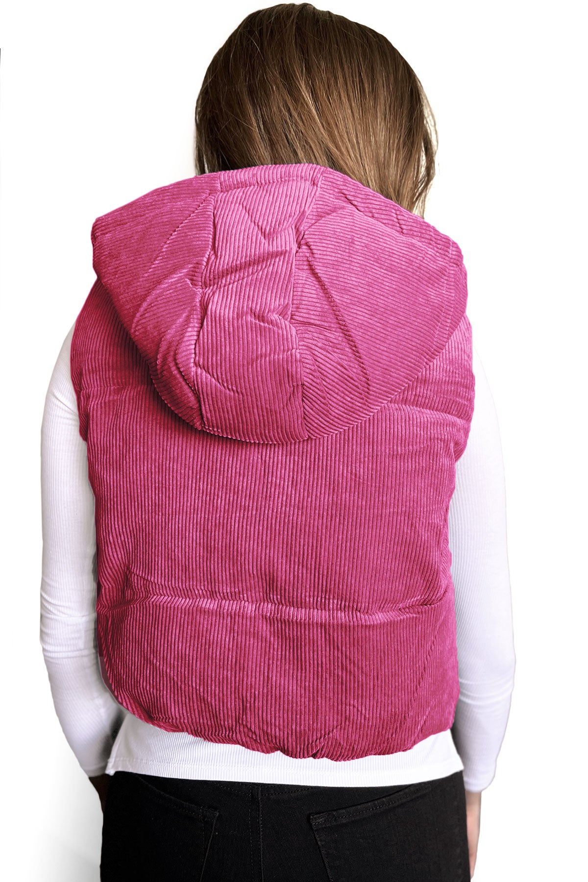 Hooded Corduroy Vest