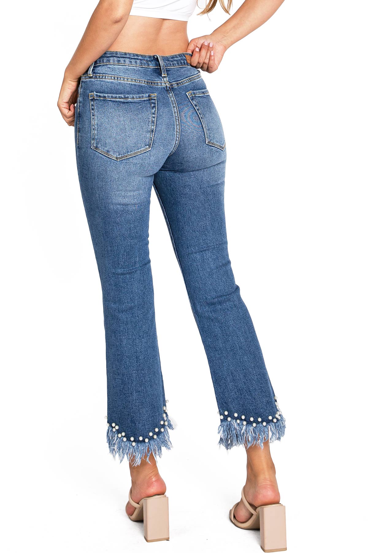 Studded Edge Crop Jeans