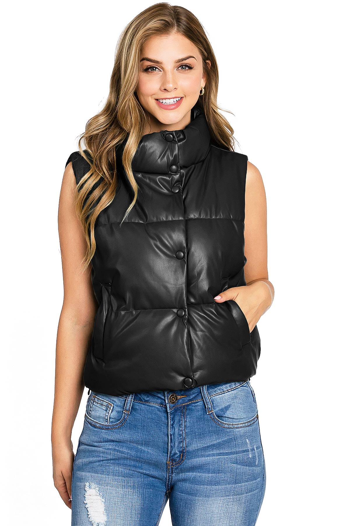 Faux Leather Vest