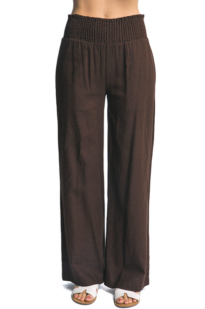 Island Nights Linen Pants - Pink Ice