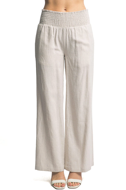 Island Nights Linen Pants - Pink Ice