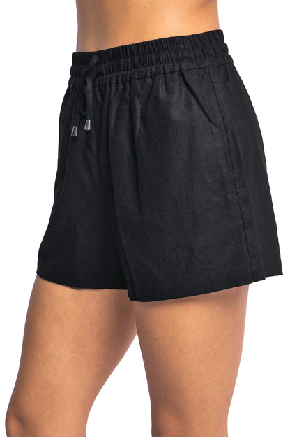 Karma Linen Shorts - Pink Ice