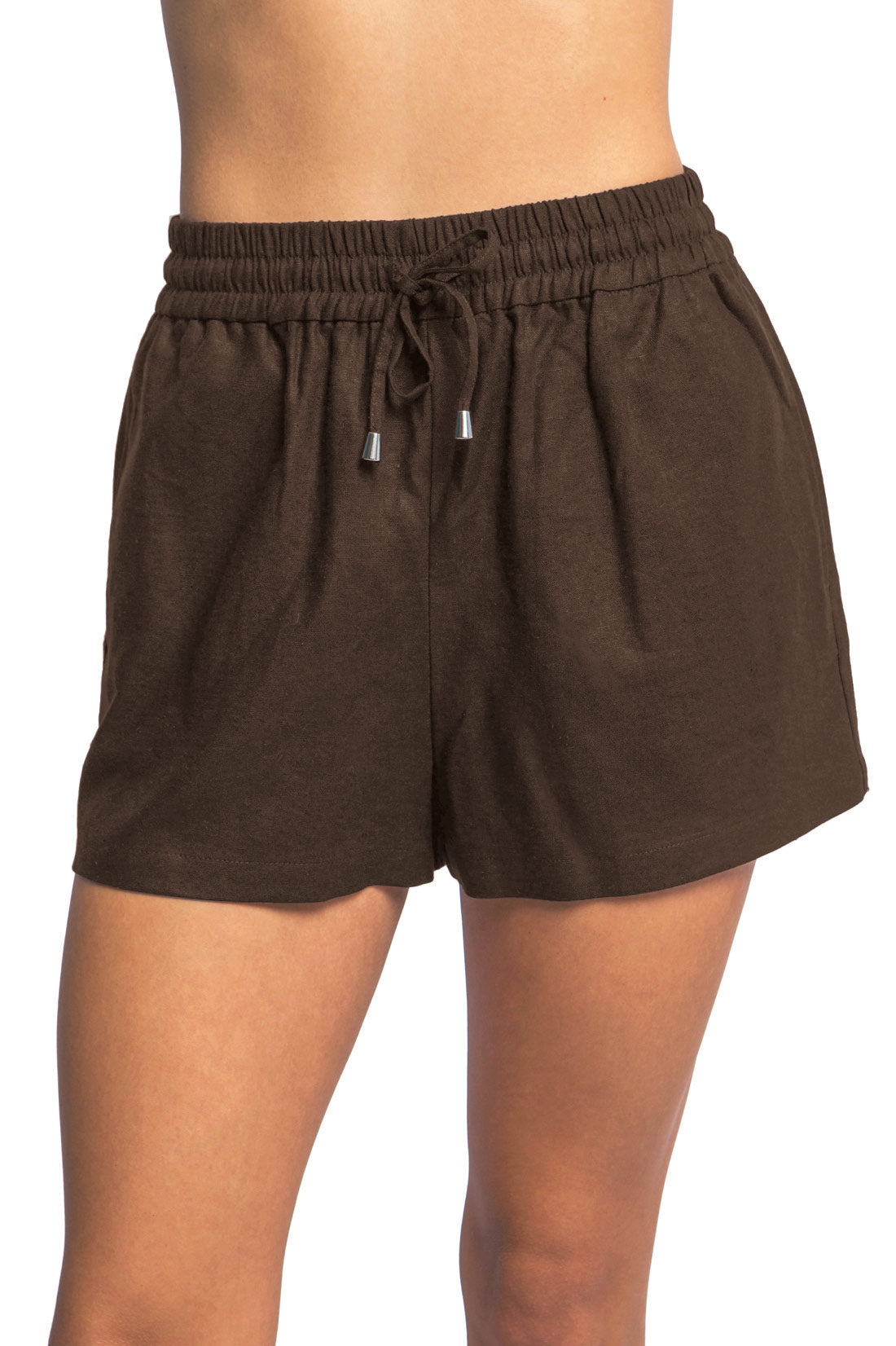 Karma Linen Shorts - Pink Ice