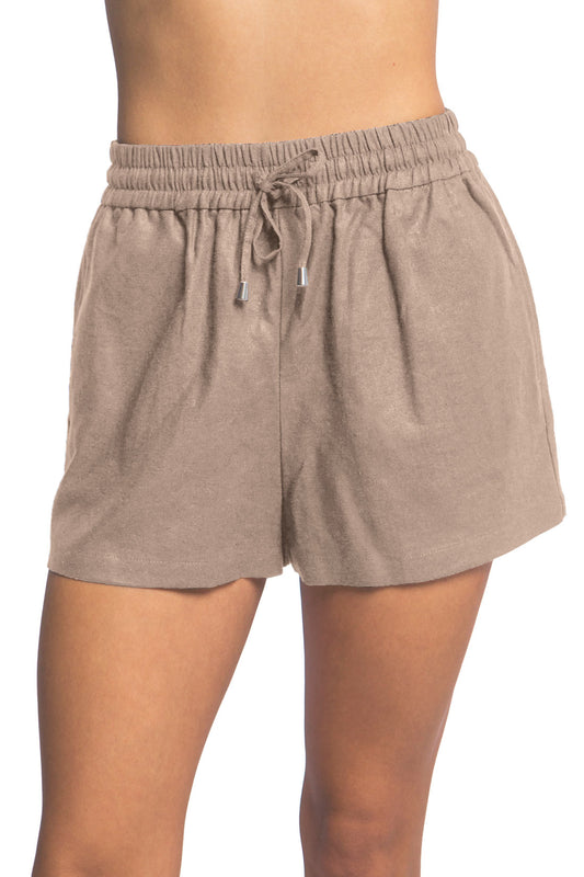 Karma Linen Shorts - Pink Ice