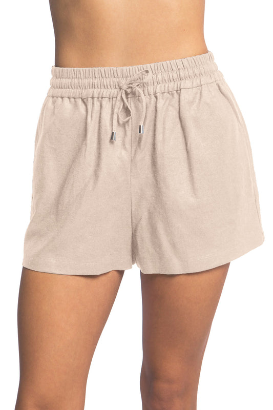 Karma Linen Shorts - Pink Ice