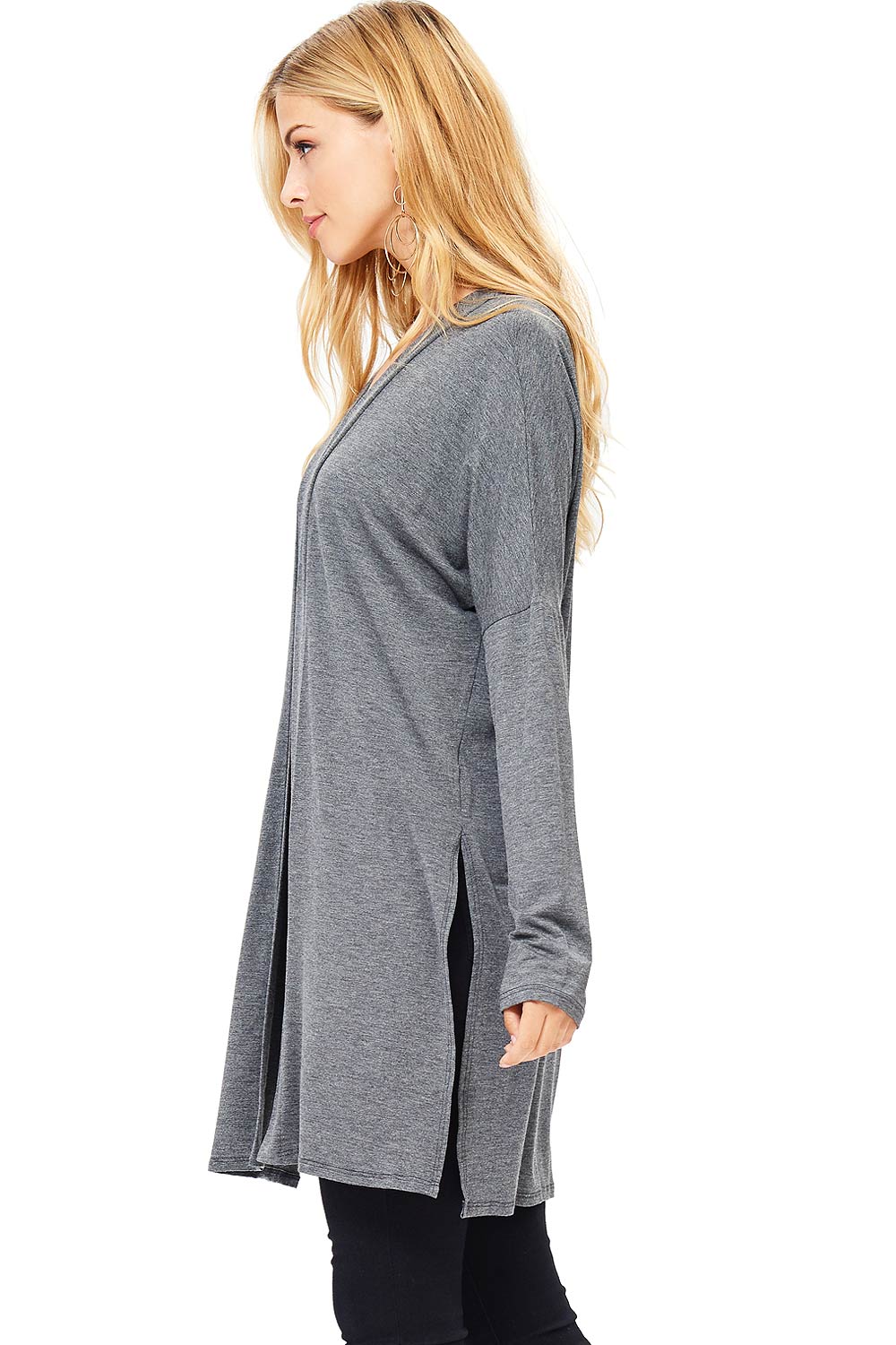 Contemporary Open-Front Cardigan