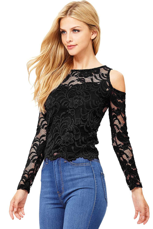 Lila Lace Top