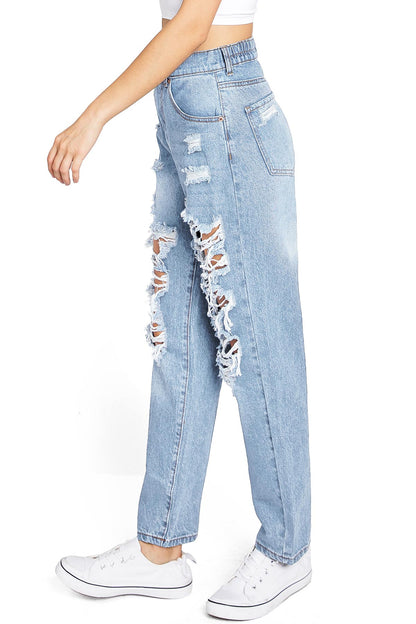 Shredded Mom Jeans