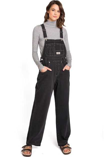 Lana Roux 90s Retro Dungaree Utility Denim Overalls