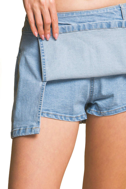 Amour Denim Mini Skort