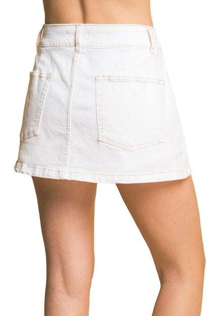 Amour Denim Mini Skort