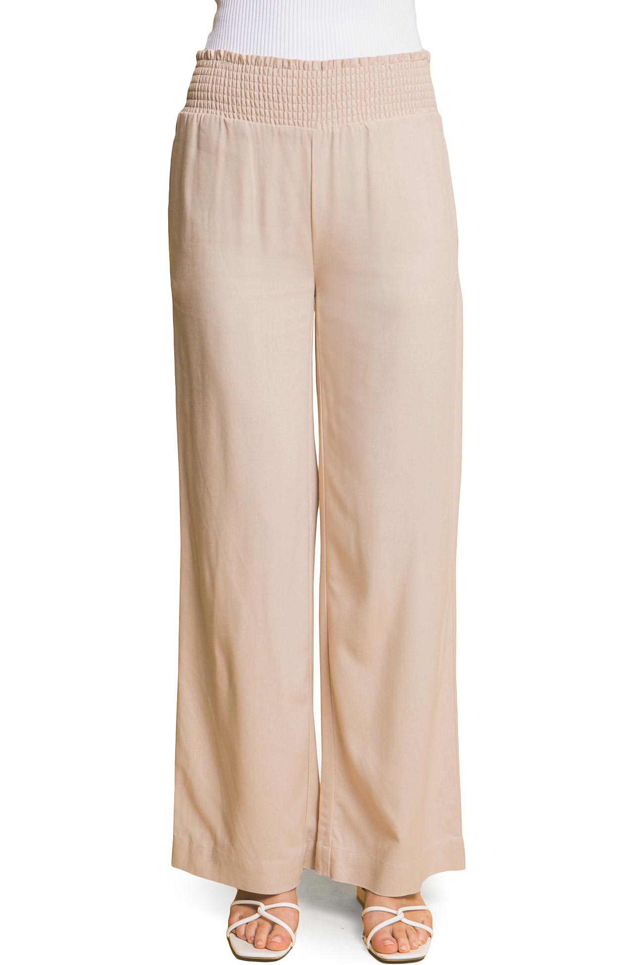 Havana Smocked Linen Pants