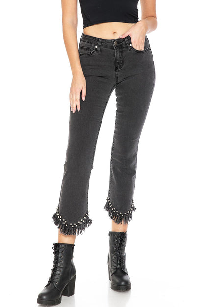 Studded Edge Crop Jeans