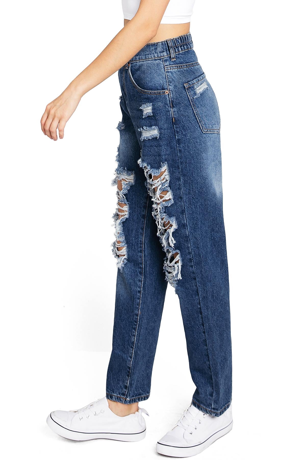 Shredded Mom Jeans