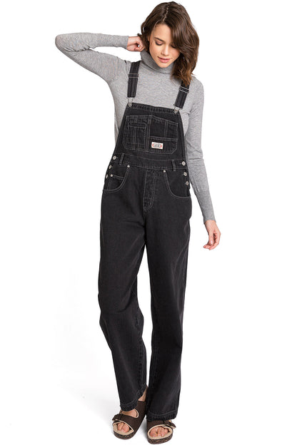 Lana Roux 90s Retro Dungaree Utility Denim Overalls