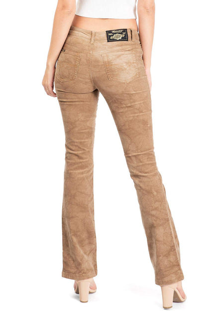 Marbled Corduroy Bootcut Pants