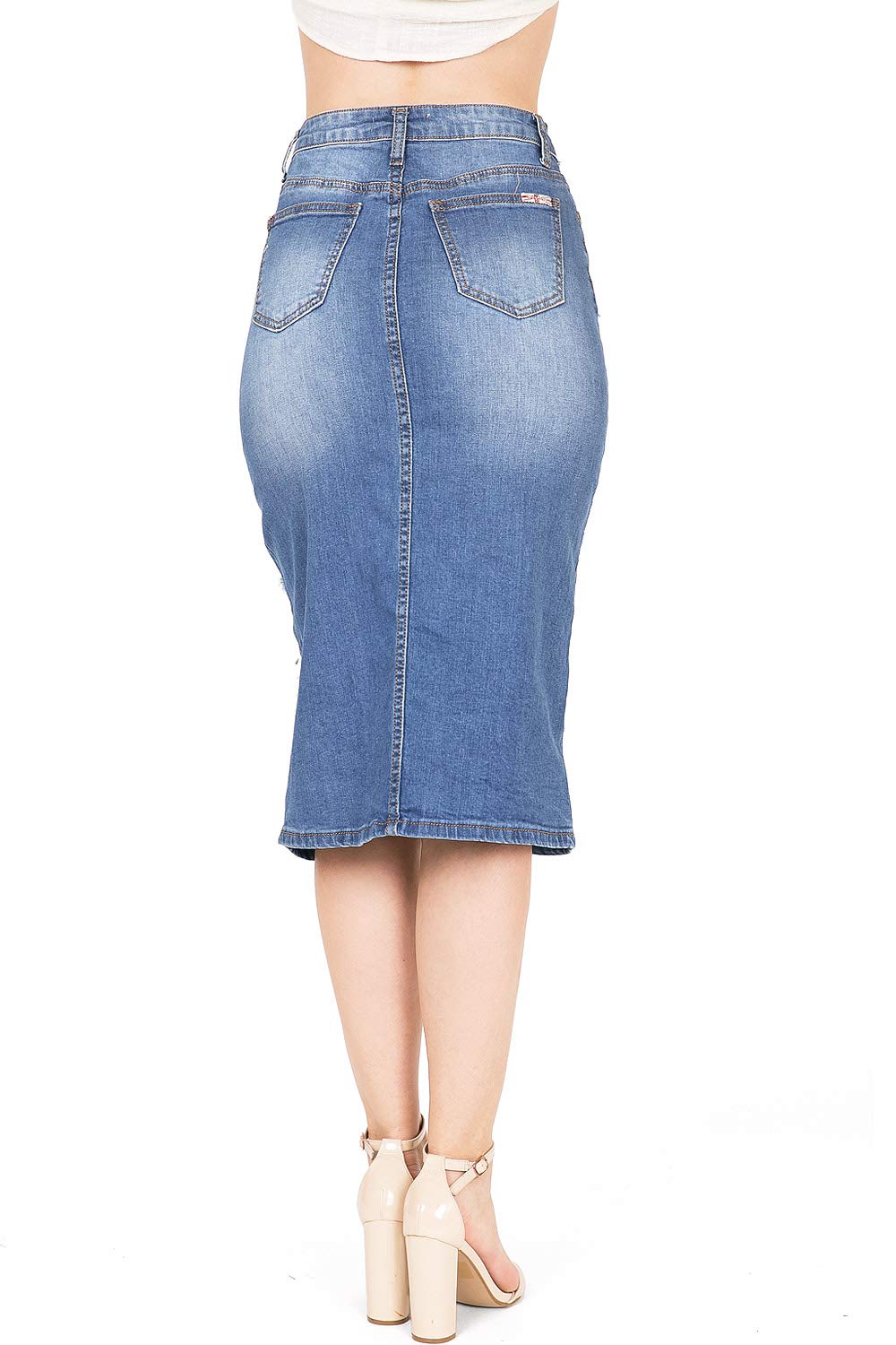 Dixi Denim Midi Skirt