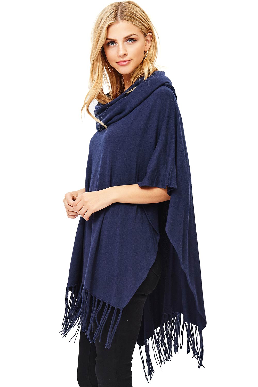 Cloaked Fringe Poncho