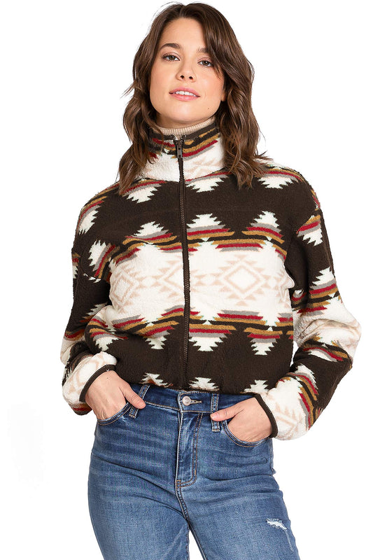 Print Sherpa Jacket