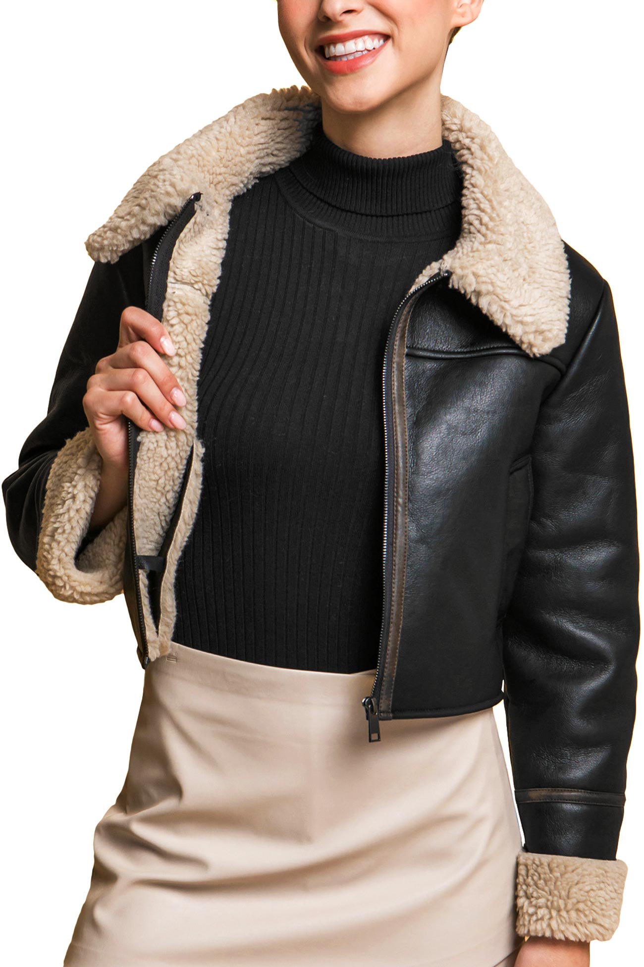 Shearling Moto Jacket