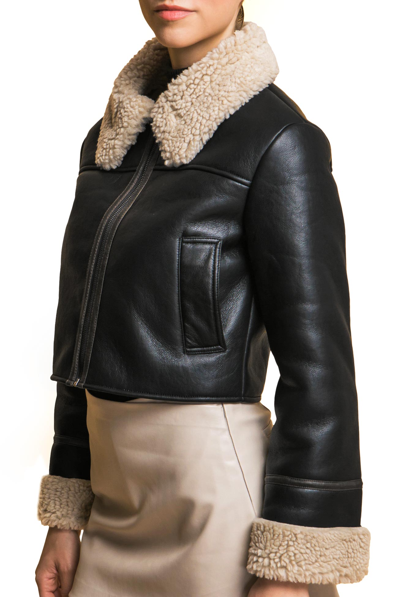 Shearling Moto Jacket
