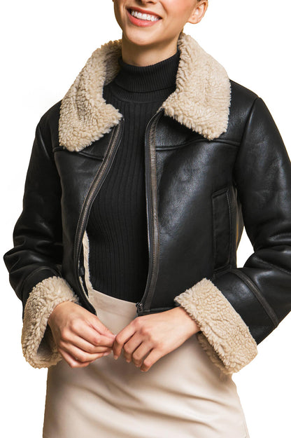 Shearling Moto Jacket