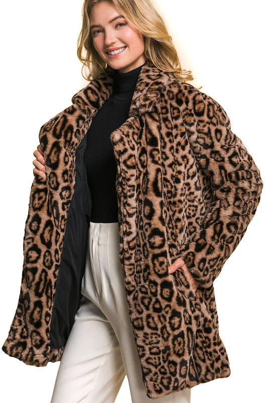 Leopard Faux Fur Coat