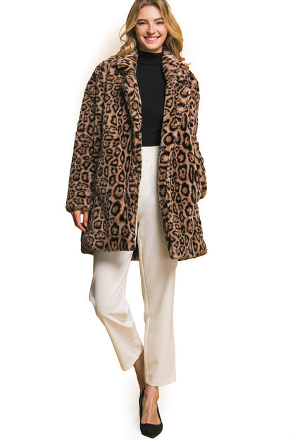 Leopard Faux Fur Coat