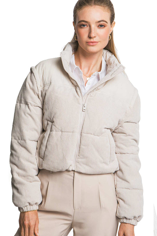Cord Puffer Jacket