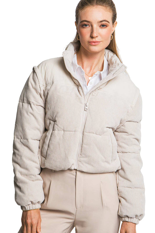 Cord Puffer Jacket