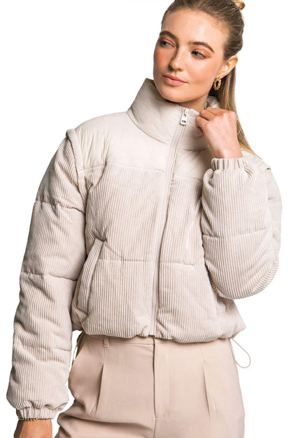 Cord Puffer Jacket